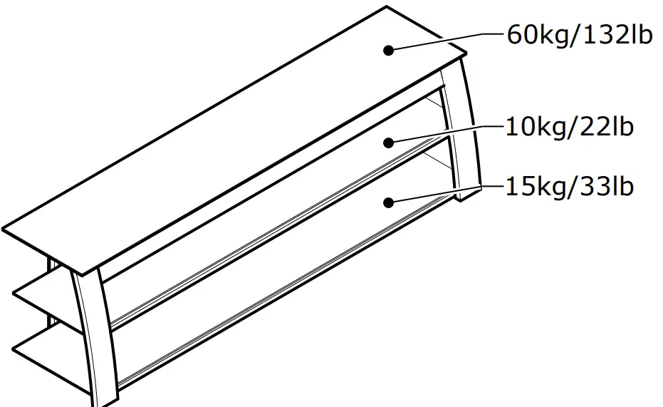 AVF FS1800KIVB-A TV Stand for TVs up to 85-Inch - fig1