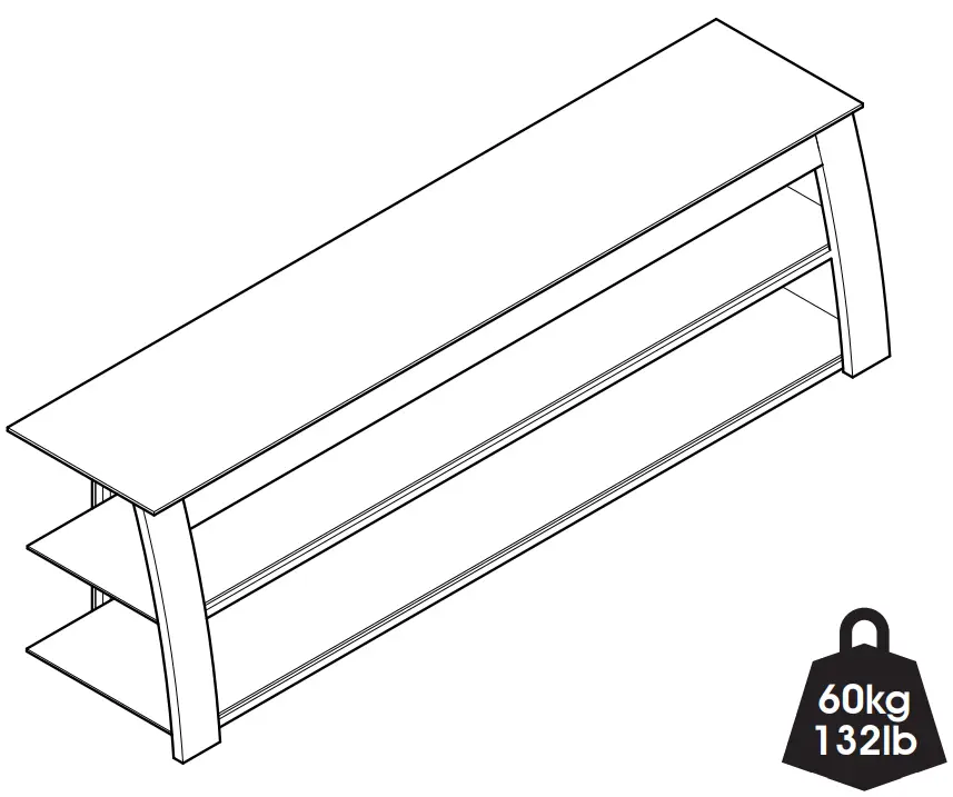 AVF FS1800KIVB-A TV Stand for TVs up to 85-Inch