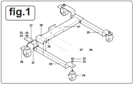 SEALEY WD80 80kg Wheel Removal Lifter Trolley - fig1