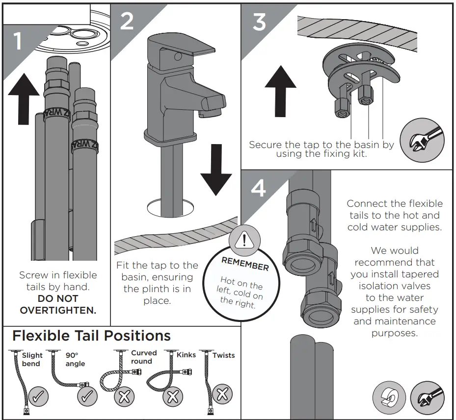 BRISTAN NVA-BAS-C Niva Basin Mixer with Clicker Waste Chrome - 1