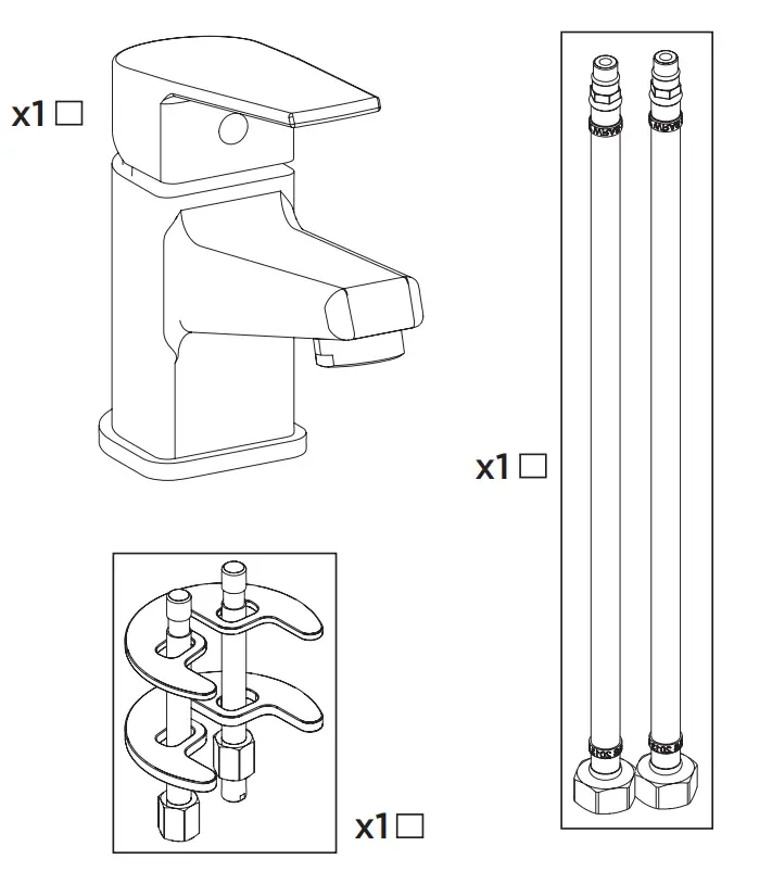 BRISTAN NVA-BAS-C Niva Basin Mixer with Clicker Waste Chrome - 6
