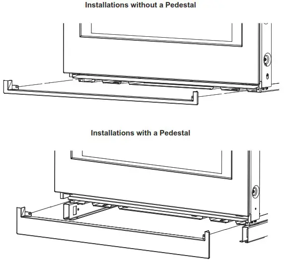 CAFE CTD90FP3ND1 30 Inch French Door Built in Double Wall Ovens - BOTTOM TRIM INSTALLATION