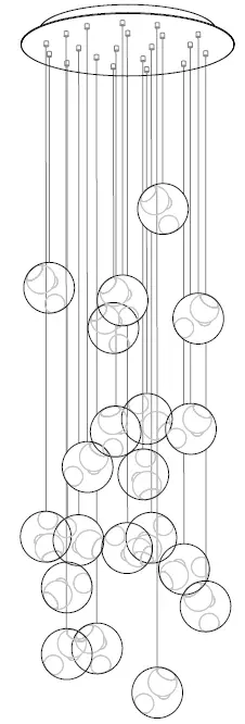 BOCCI 28.20 Random Eleven Pendant Light