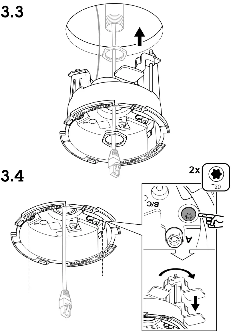 AXIS COMMUNICATIONS TM3207 Plenum Recessed Mount - Fig 12