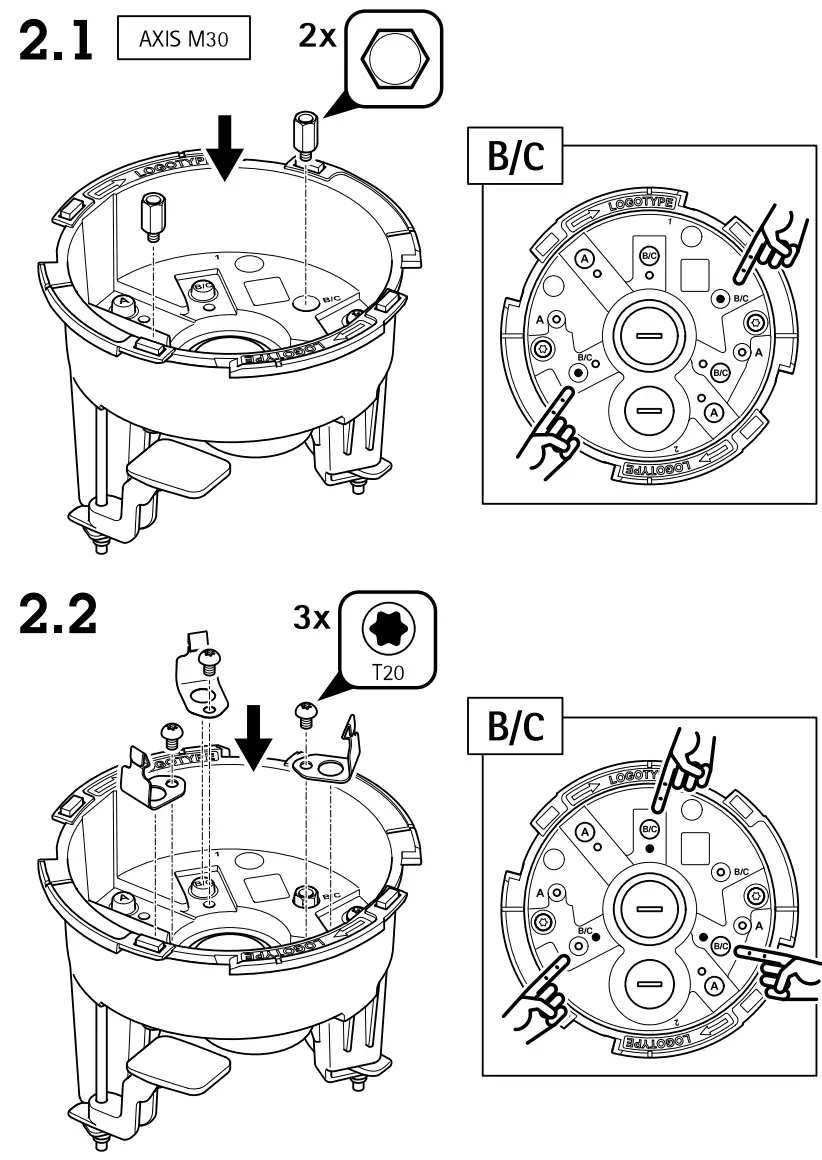 AXIS COMMUNICATIONS TM3207 Plenum Recessed Mount - Fig 6