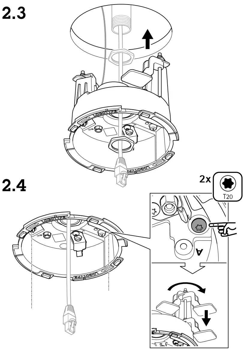 AXIS COMMUNICATIONS TM3207 Plenum Recessed Mount - Fig 7