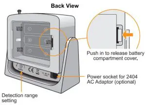 Insert alkaline batteries