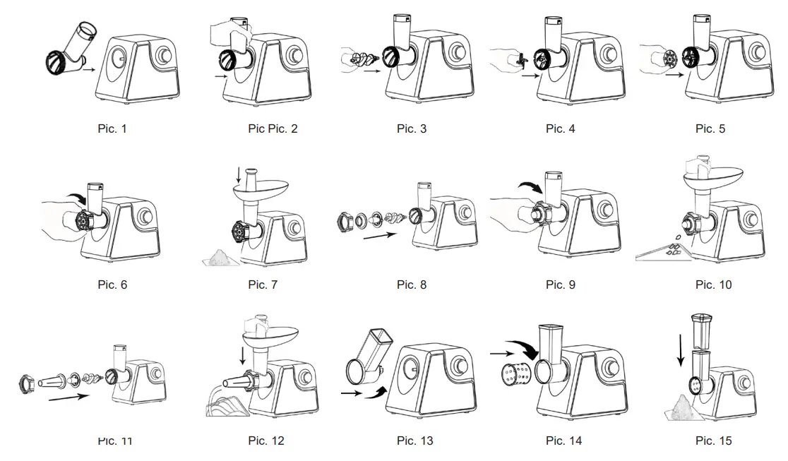 BRAYER BR1607 Meat Grinder - fig 1