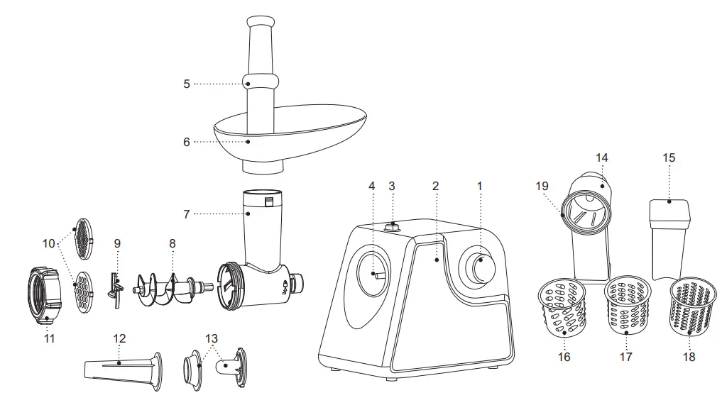 BRAYER BR1607 Meat Grinder - fig