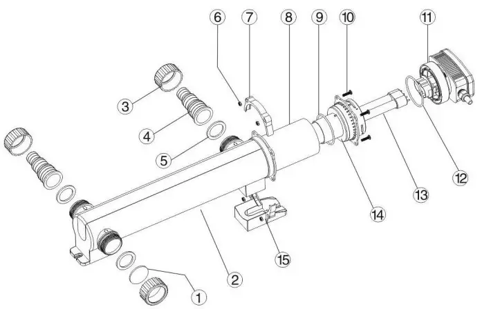 SUNSUN CUV 111 UV Filter - drawings 3