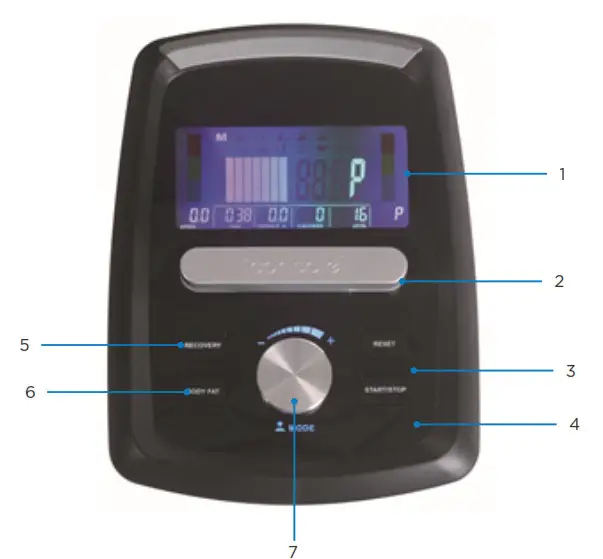 JLL RE600 Pro Recumbent Bike- MONITOR CONFIGURATION