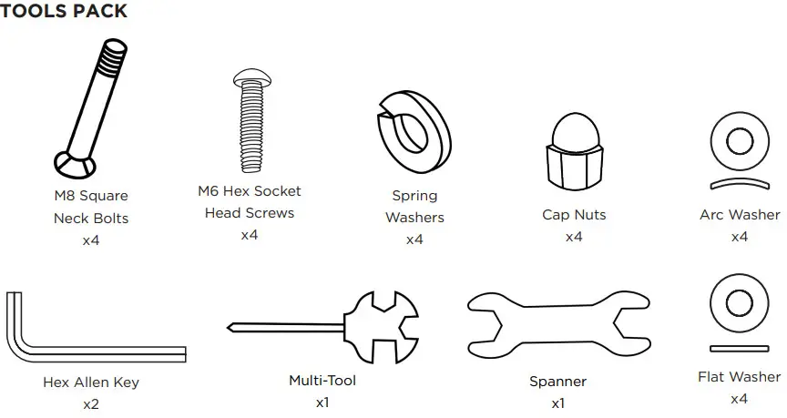 JLL RE600 Pro Recumbent Bike- tools