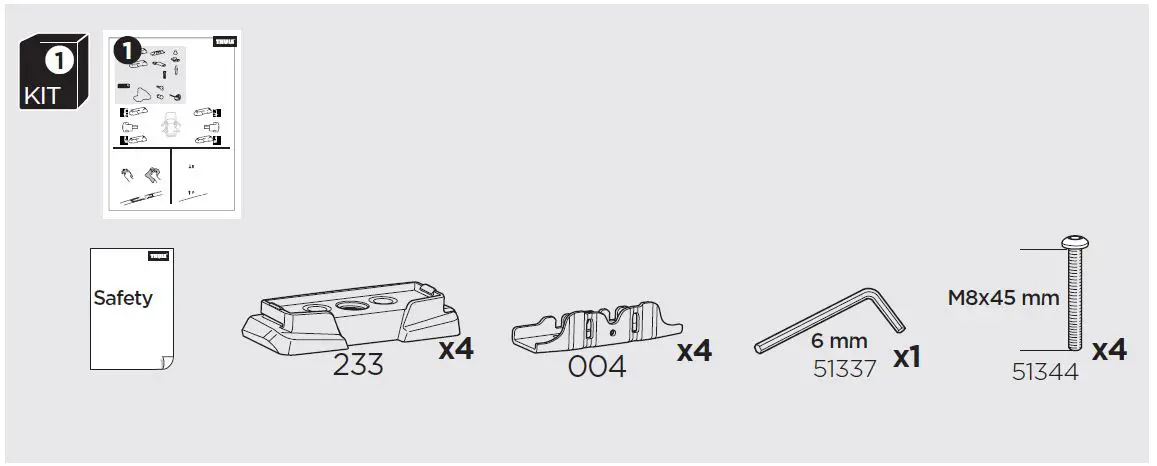 THULE-187119-Custom-Fit-Kit-for-Mounting-Roof-Rack-System-to-Vehicle-fig-2