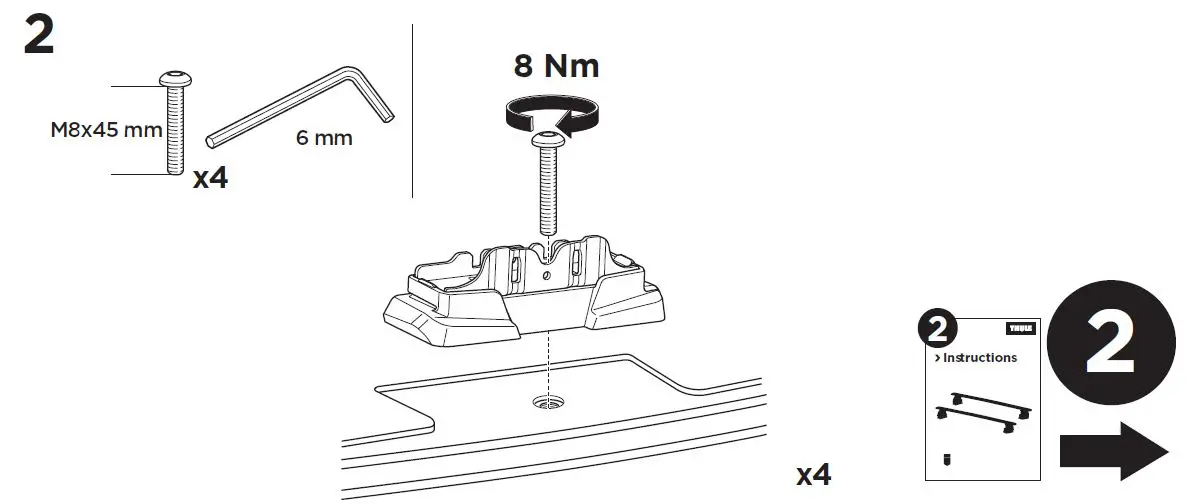 THULE-187119-Custom-Fit-Kit-for-Mounting-Roof-Rack-System-to-Vehicle-fig-5
