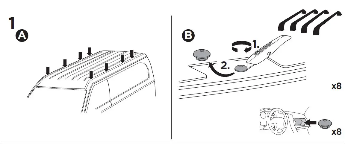 THULE-187119-Custom-Fit-Kit-for-Mounting-Roof-Rack-System-to-Vehicle-fig-8