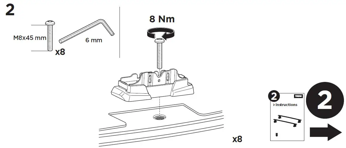 THULE-187119-Custom-Fit-Kit-for-Mounting-Roof-Rack-System-to-Vehicle-fig-9