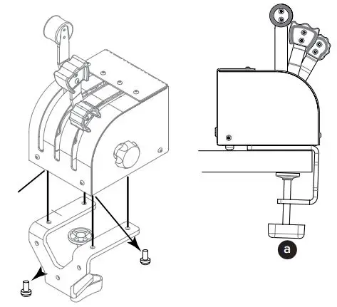 Virtual Fly TQ3 Throttle for Flight Simulator User Manual - Attaching from bottom