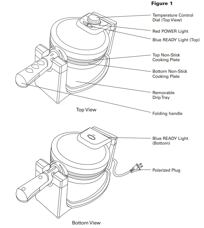 BELLA-13991-Classic-Rotating-Non-Stick-Belgian-Waffle-Maker-Fig-1