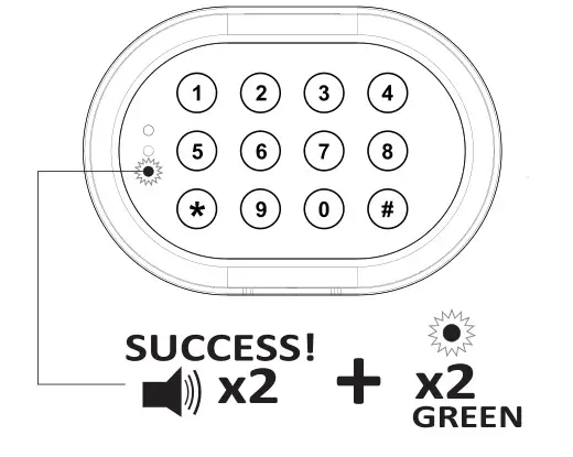 Sanctuary SA-DIA1 Security Safe - If programming is is successful