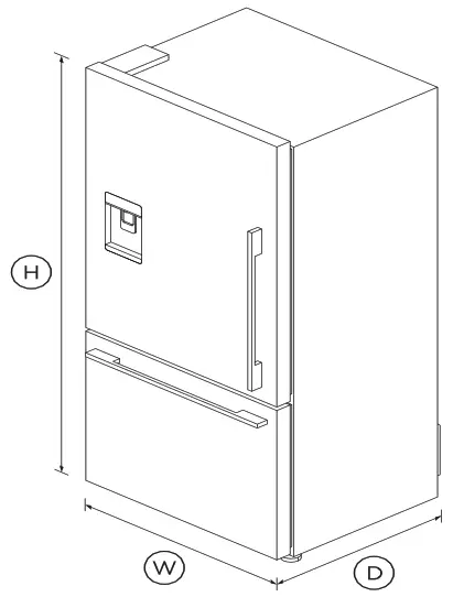 FISHER PAYKEL RF522WDLUX5 Freestanding Refrigerator Freezer, 79cm, 491L, Ice and Water - 1