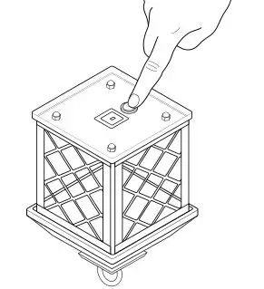 FEIT Electric 4 inch Square Solar Powered Fairy Lantern - turn on the fixture