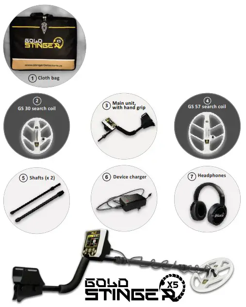 STINGER DETECTORS Gold Stinger X5 Reliable Metal Detector - Device Parts & Accessories