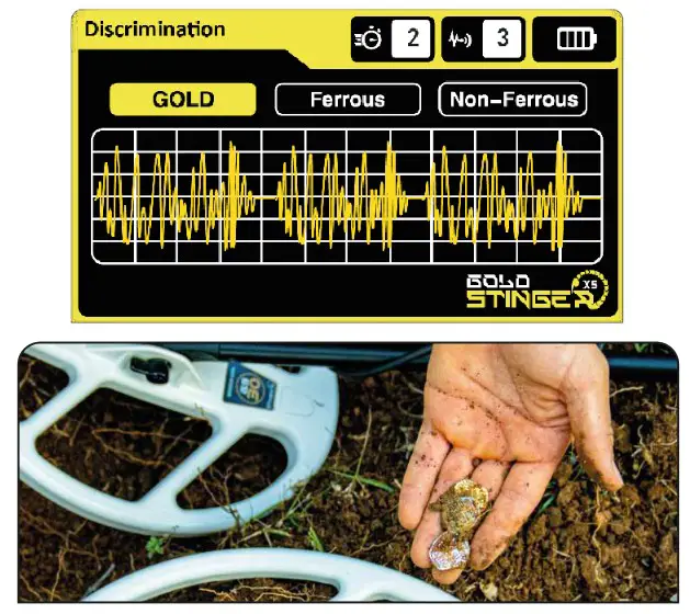 STINGER DETECTORS Gold Stinger X5 Reliable Metal Detector - Discrimination Mode 2