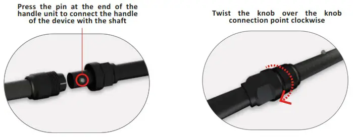 STINGER DETECTORS Gold Stinger X5 Reliable Metal Detector - Handle Shaft Installation