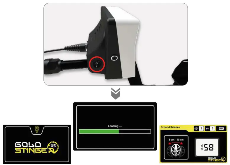 STINGER DETECTORS Gold Stinger X5 Reliable Metal Detector - Powering The Device On