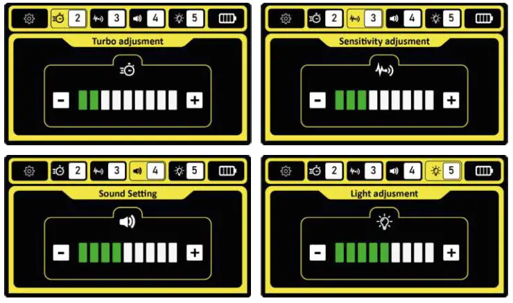 STINGER DETECTORS Gold Stinger X5 Reliable Metal Detector - Settngs 2