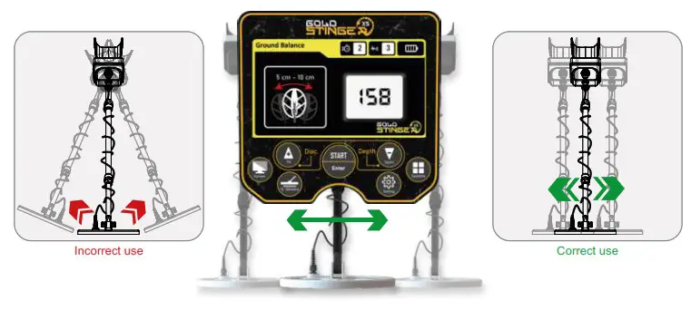 STINGER DETECTORS Gold Stinger X5 Reliable Metal Detector - adjust the ground balance