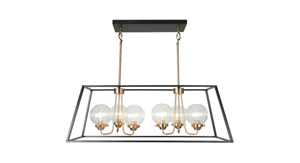 Zevni L3n2iiejw20h6sk8 6-light Black/brass Transitional Cage Chandelier Instruction Manual