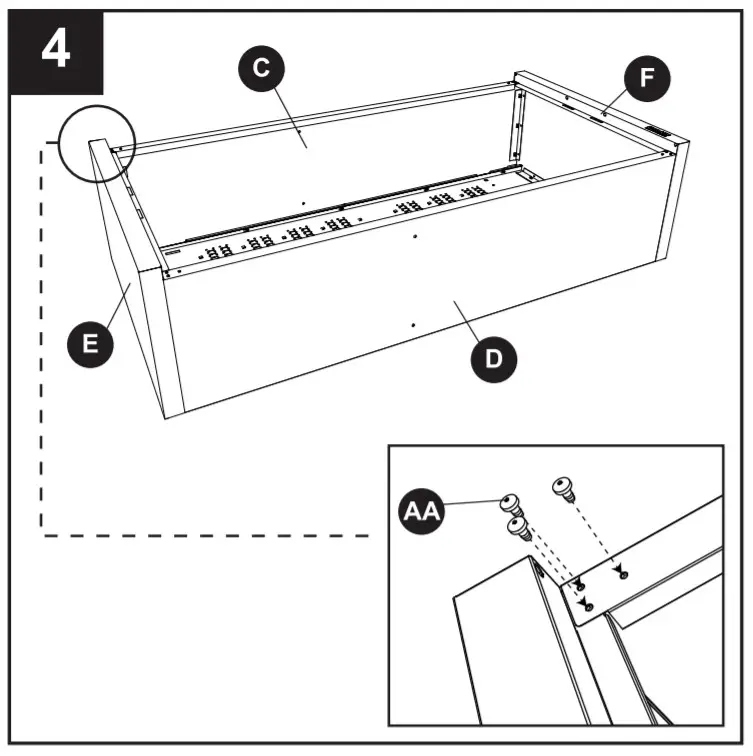 KOBALT 0019000 48-in 2 Door Cabinet - Assemvly4
