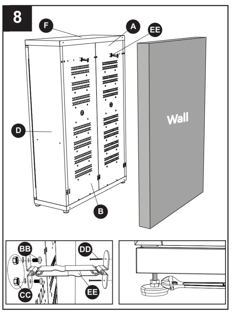 KOBALT 0019000 48-in 2 Door Cabinet - Assemvly8