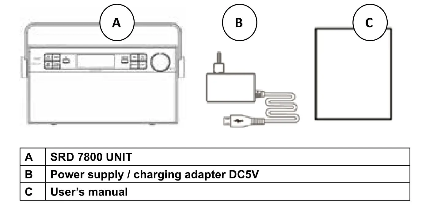 SENCOR SRD 7800 Portable FM DAB+Bluetooth Radio - SUPPLY CONTENT