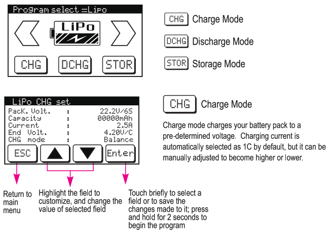 TENERGY T180 100W Touchscreen Intelligent Balance Charger - setup1
