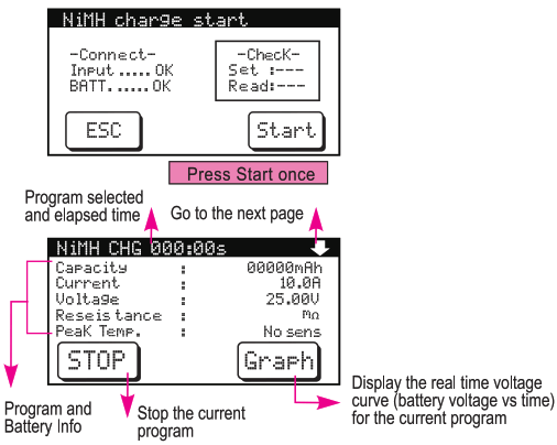 TENERGY T180 100W Touchscreen Intelligent Balance Charger - setup10