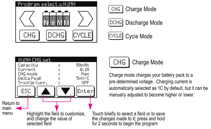 TENERGY T180 100W Touchscreen Intelligent Balance Charger - setup7
