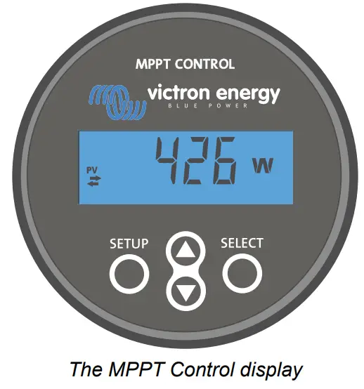 victron energy MPPT Control Display - fig 1