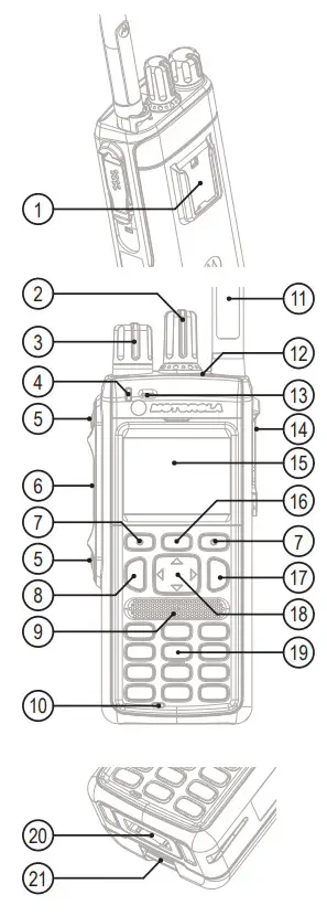 motorola MTP3150 Walkie Talkie Radio -veiw