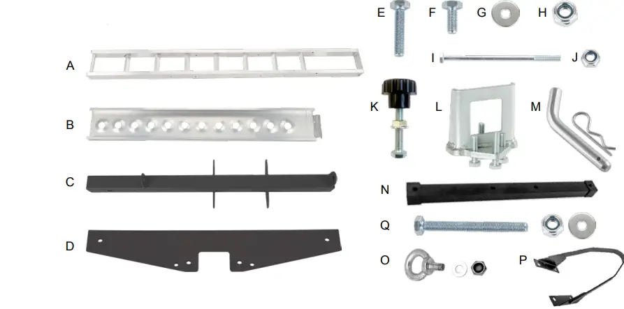 BLACK WIDOW AMC-400-DLX Series Aluminum Motorcycle Carrier with Wheel Chock-FIG2