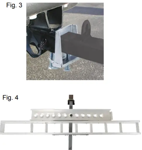 BLACK WIDOW AMC-400-DLX Series Aluminum Motorcycle Carrier with Wheel Chock-FIG5