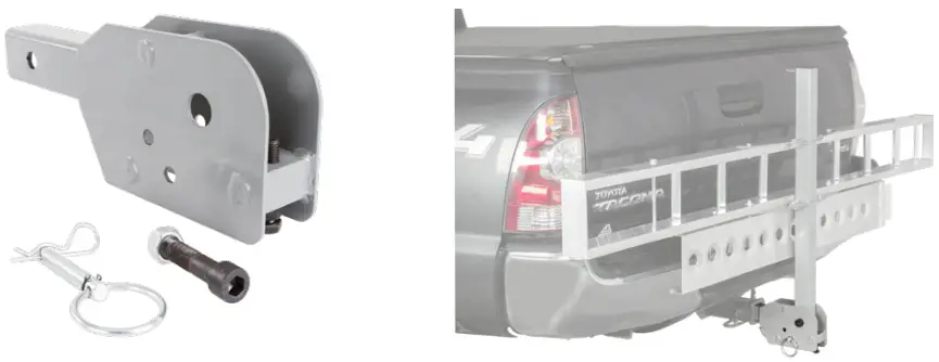 BLACK WIDOW AMC-400-DLX Series Aluminum Motorcycle Carrier with Wheel Chock-FIG8