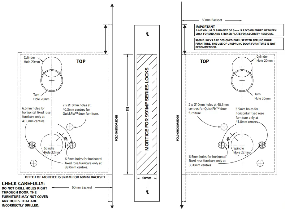 Mortice Instructions