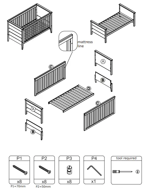 cuggl- 2991519-Canterbury-Cot-Bed-fig-1