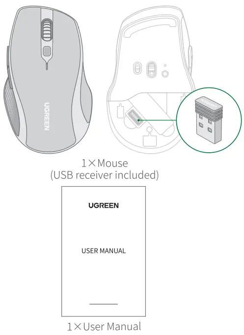 UGREEN MU101 Ergonomic Wireless Mouse - Figure 10