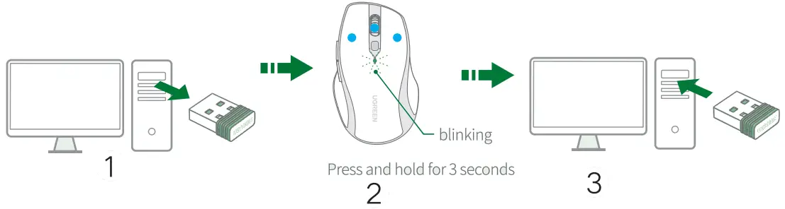 UGREEN MU101 Ergonomic Wireless Mouse - Figure 4