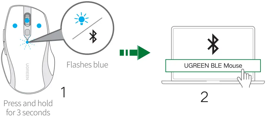 UGREEN MU101 Ergonomic Wireless Mouse - Figure 7