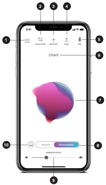 NuraTrue T00B -The Nura app
