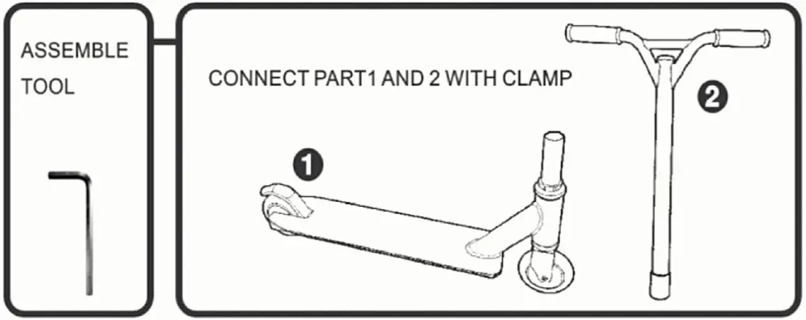 WeLLife Monopattini Freestyle Viper RGX - Assemble Tool